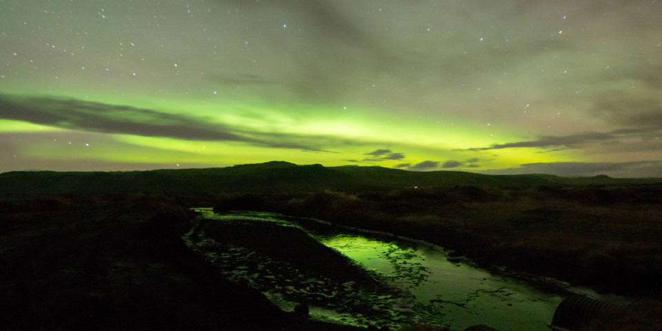 Iceland, northern lights, beautiful sky, landscape