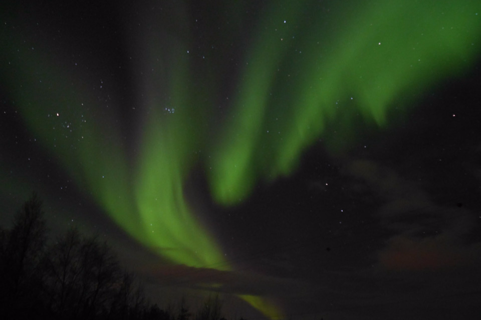 Night, sky, lights, Nothern lights, Lapland, aurora borealis